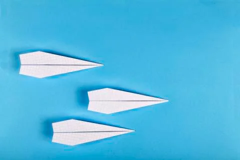 Concept creativity, learning, startup success. airplane from school sheet sch 스톡 사진