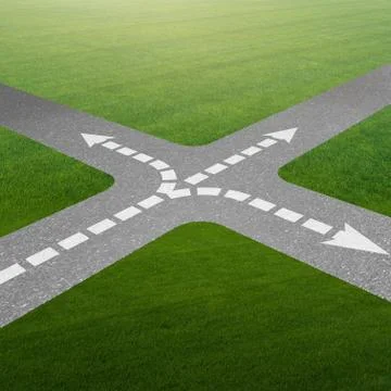 Concept of crossroads in uncertainty concept 스톡 일러스트