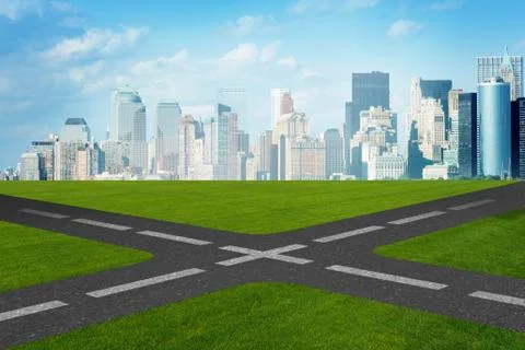 Concept of crossroads in uncertainty concept 스톡 일러스트