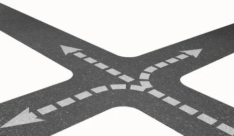 Concept of crossroads in uncertainty concept 스톡 일러스트