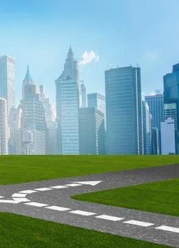 The concept of crossroads in uncertainty concept Stock Illustration
