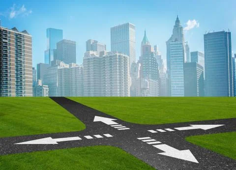 Concept of crossroads in uncertainty concept 스톡 일러스트