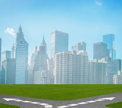 The concept of crossroads in uncertainty concept 스톡 일러스트