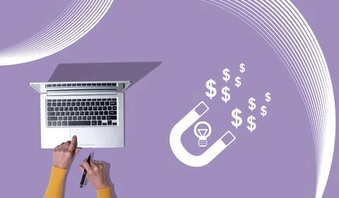 Concept of crowdfunding Stock Photos