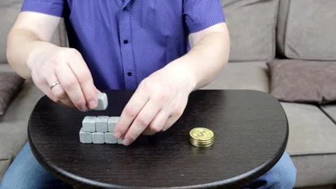 Concept : cryptocurrency - financial pyramid Stock Footage 165754251