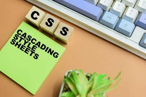 Concept of CSS - Cascading Style Sheets write on sticky notes 写真素材