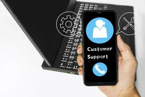 The concept of customer consultation to solve problems for customers and ma.. Stock-Fotos