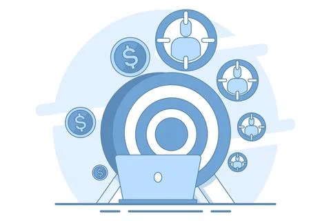 Concept of customer demographics or target audience, market segmentation. Stock Illustration