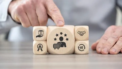 Concept of customer loyalty Stock Photos
