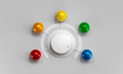 Concept of customer satisfaction with meter, 3d rendering Stock Illustration