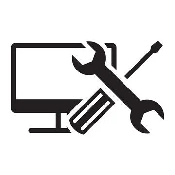 Concept of customer support, service for computer, telephone and smart home Stock Illustration