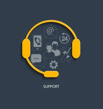 Concept for customer support service. Stock Illustration