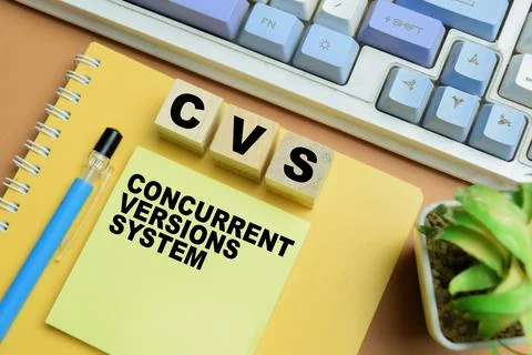 Concept of CVS - Concurrent Versions System write on sticky notes 写真素材