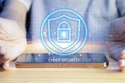 Concept of Cyber ??Security, Data Protection from Hackers, Data Confidentiali Stock Photos