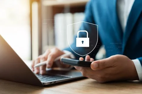 Concept of cyber security, information security and encryption, secure acce.. Stock Photos