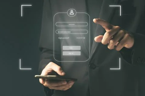 Concept of cyber security, information security and encryption, secure acce.. Stock Photos