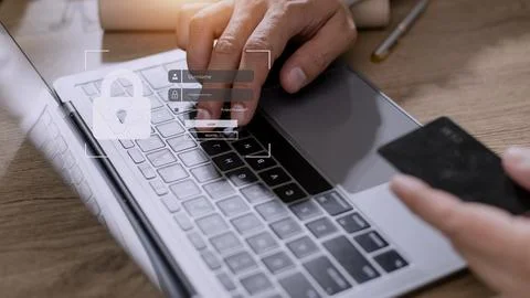 Concept of cyber security, information security and encryption, secure acce.. Stock Photos