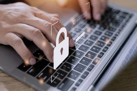 Concept of cyber security, information security and encryption, secure acce.. Stock Photos