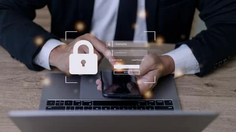 Concept of cyber security, information security and encryption, secure acce.. Stock Photos