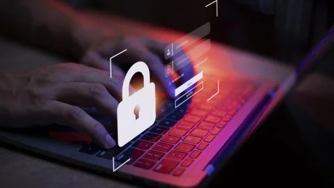 Concept of cyber security, information security and encryption, secure acce.. Stock Photos