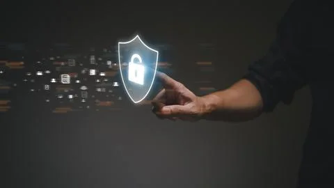 Concept of cyber security, information security and encryption, secure acce.. Stock Photos