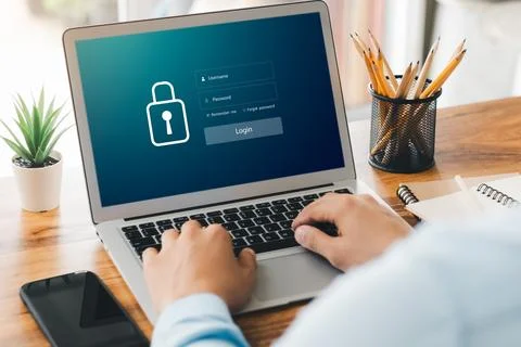 Concept of cyber security, information security and encryption, secure acce.. Stock Photos