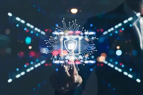 Concept of cyber security, information security and encryption, secure acce.. Stock Photos