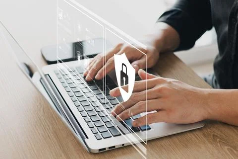 Concept of cyber security, information security and encryption, secure acce.. Stock Photos