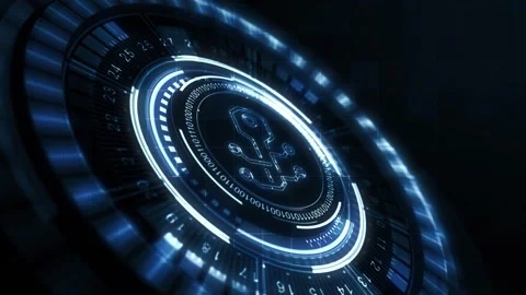 Concept of cyber security or private key.  Security Concept background. Video stock 144358935