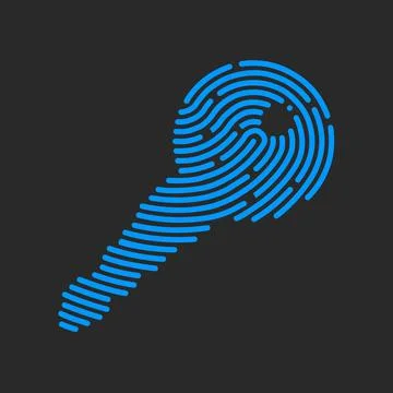 Concept of cyber security or private key in cryptocurrency technology Illustrazione stock