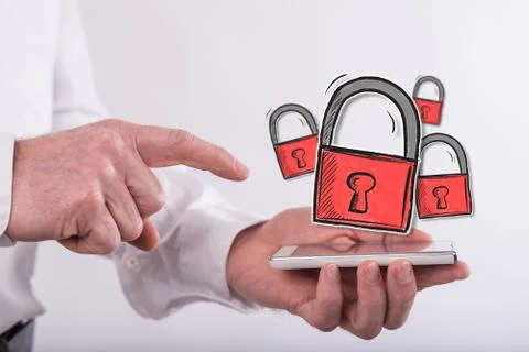 Concept of cyber security Stock-Fotos