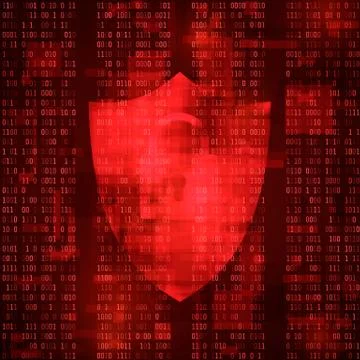 Concept cybercrime. Computer system hacking. System threat massage. 스톡 일러스트