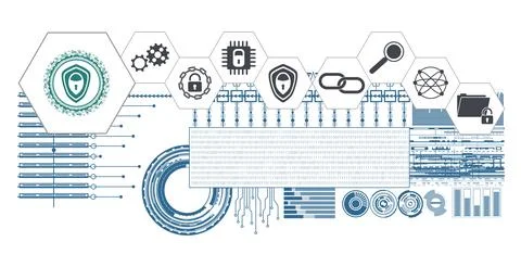 Concept of cybersecurity Stock Illustration