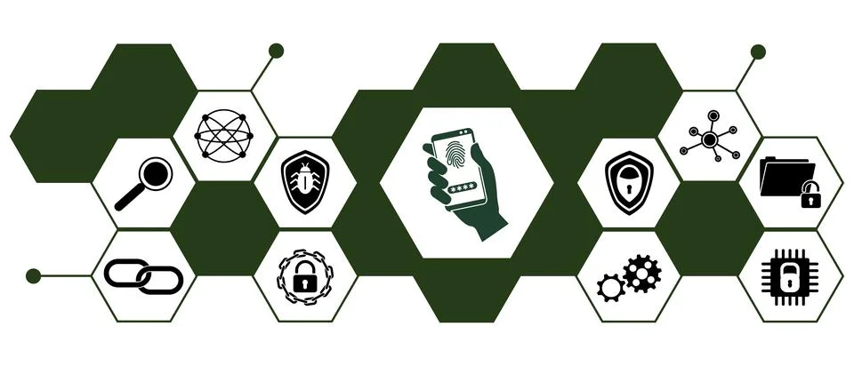 Concept of cybersecurity 스톡 일러스트