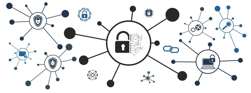 Concept of cybersecurity イラスト素材