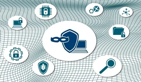 Concept of cybersecurity イラスト素材