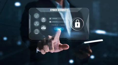 Concept of cybersecurity, information security and encryption Stock Photos