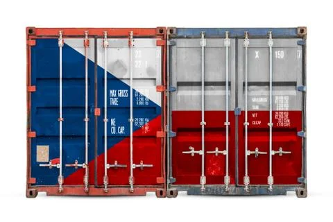 The concept of Czech Republic  export-import and national delivery of goods.  Stock Photos