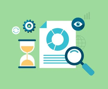 Concept of data analysis Illustrazione stock