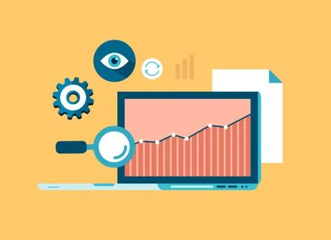 Concept of data analysis Stock Illustration