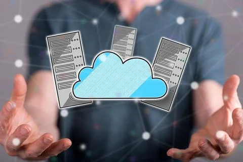 Concept of data center Stock Photos