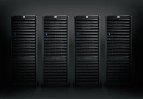 Concept of a data center room with database server Foto stock