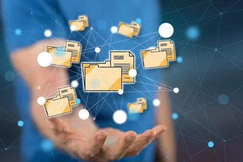 Concept of data connection Stock Photos