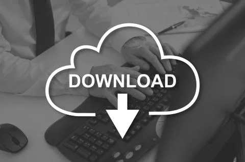 Concept of data download Illustrazione stock