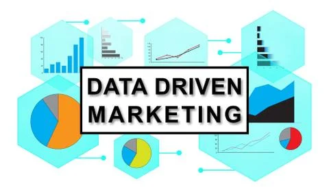 Concept of data driven marketing イラスト素材