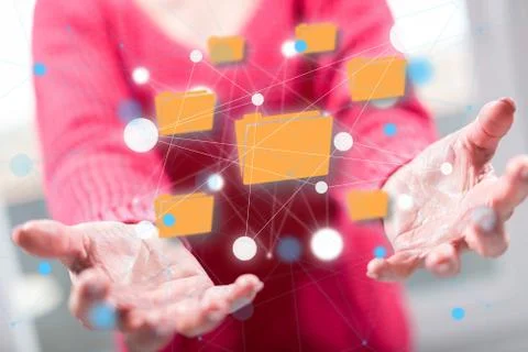 Concept of data exchange Foto stock