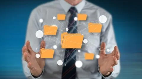Concept of data exchange 스톡 사진