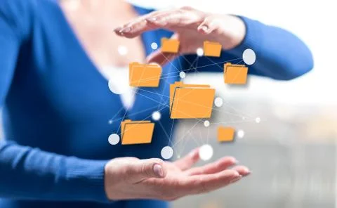 Concept of data exchange 스톡 사진