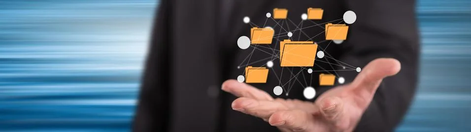Concept of data exchange 스톡 사진