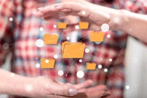 Concept of data exchange Foto stock